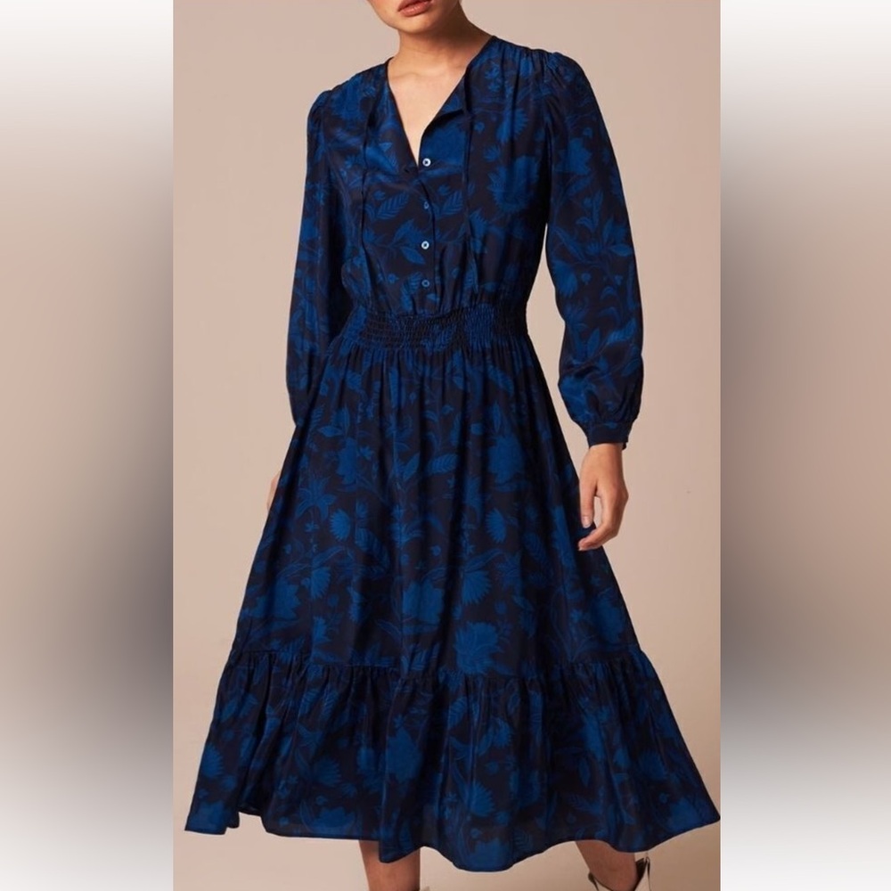Tucker Juliette Dress Dutch Wallflower In Silk Stretch de Chine